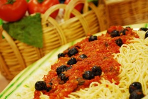 Domatesli Mantar Soslu Spagetti