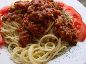 Bolonez Soslu Spaghetti Makarna