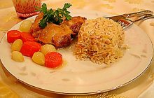 Arpacık Soğanlı Tavuk Ve Kepekli Pirinç Pilavı