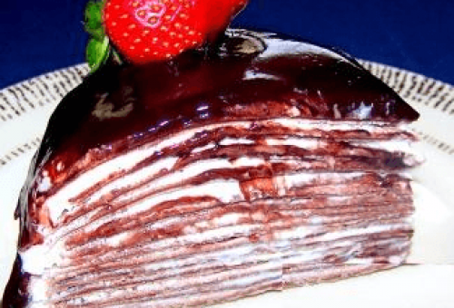 Krepli Çikolatalı Yaş Pasta