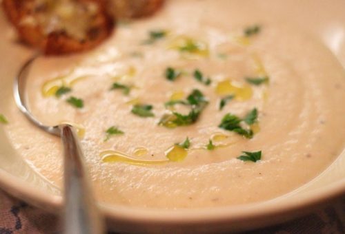 Fırınlanmış Karnabahar Çorbası