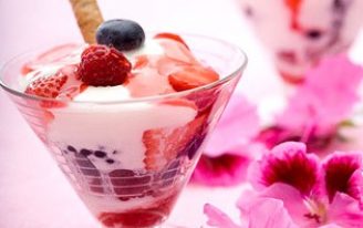 İki Soslu Frambuazlı Parfe